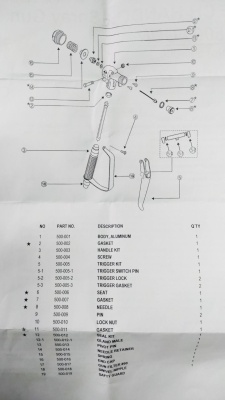 Краскораспылитель AH5000 A-TECH HANDOK c белым фильтром 60 меш
